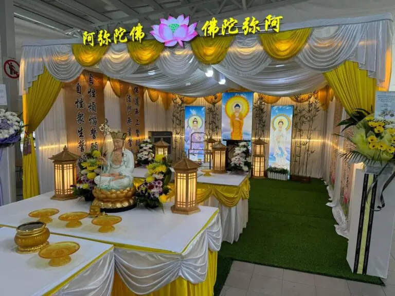 传统佛教丧礼灵堂与仪式布置